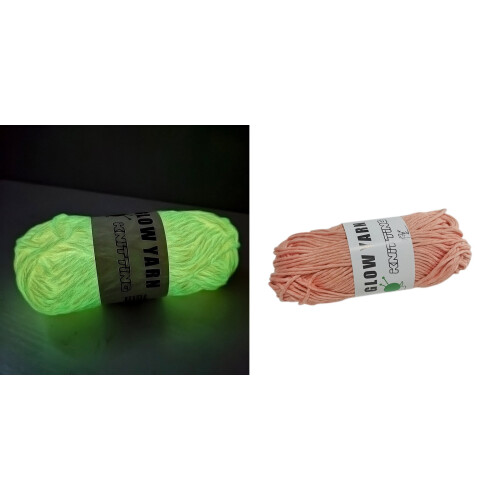 Glow-in-the-Dark Yarn Soft Luminous Craft Yarn
