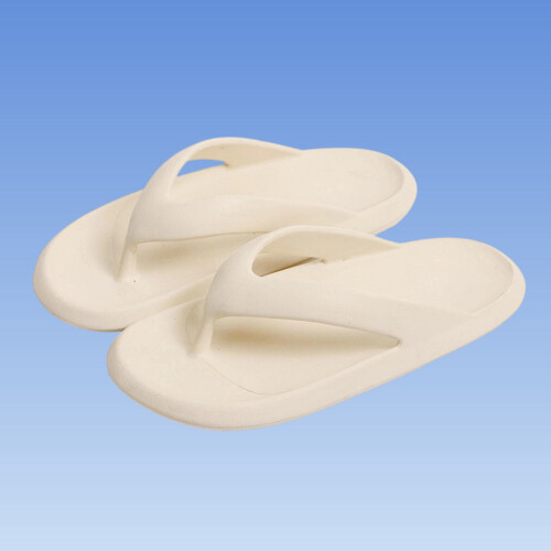 Beige water-friendly flip flops – non-slip lightweight 1