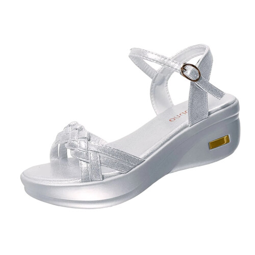 Willtoo Women's Wedge Sandals Ankle Strap Open Toe Platform 2