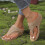 Willtoo Women's Orthopedic Sandals Wide Width Wedge Flip 7