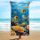 Beach Towel Lightweight Colorful Sandproof Multi-purpose 1 2