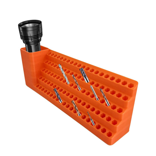 Drill Bit Organizer with Cup Holder Orange 4 1