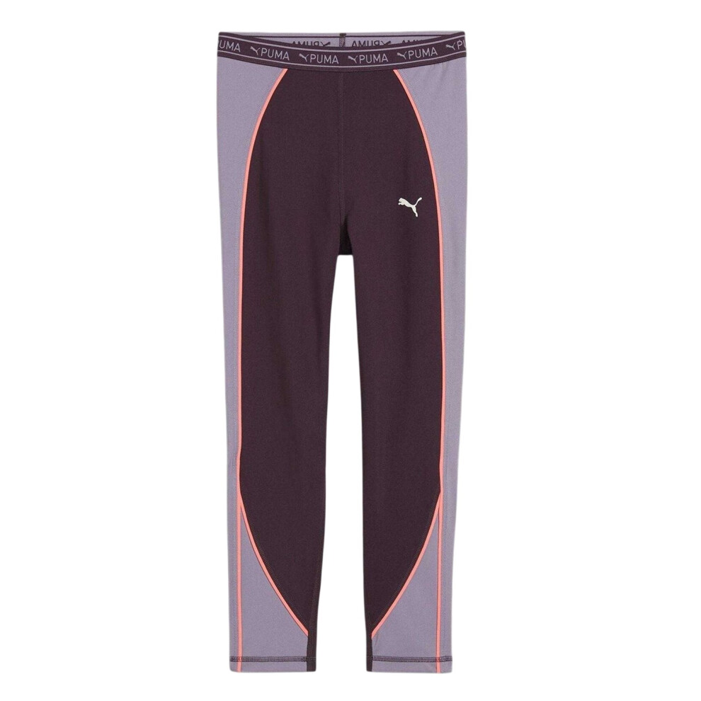 Puma (5-6 Years, Plum Purple) Childrens/Kids Two Tone Sport 7/8 Leggings