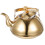 Golden Metal Tea Kettle with Handle and Removable Infuser 8