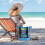 Bolsa de praia impermeável e resistente à areia com compartimento térmico na parte superior. 8