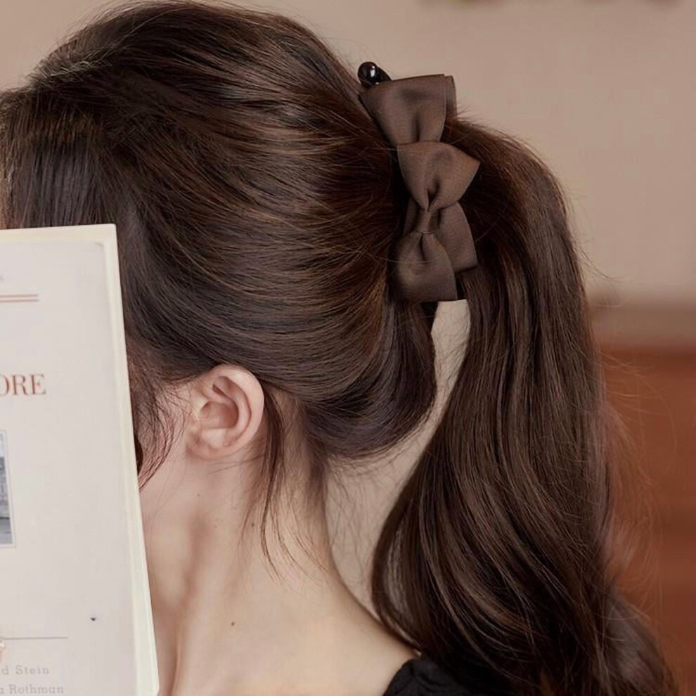 French-Style Banana Clip Fabric Hair Clip Rear Strong Grip