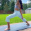 Women's High Waist Stretch Capri Pants Solid Color Straight 6