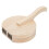 Topbathy 1Pc Dumpling Press Wooden Wrapper Maker Tool Khaki with Handle for Simple Home Use 5