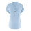 Women's Polyester V-Neck Button-Up Blouse Light Blue 2XL 5