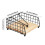Rustic Metal Napkin Holder Square Table Organizer for 7