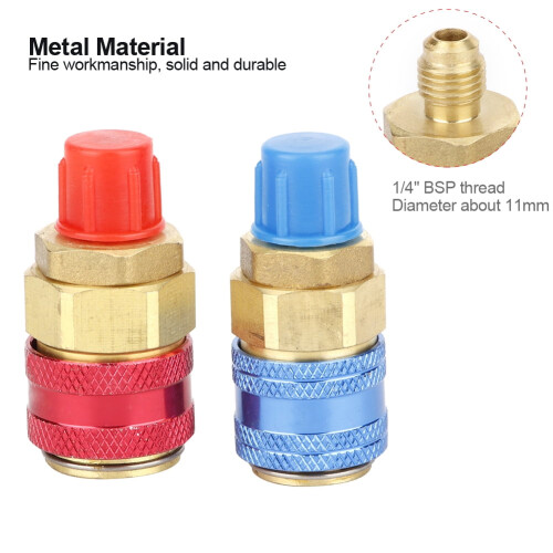 R134A AC high-low quick connector adapter set 2 pcs 1