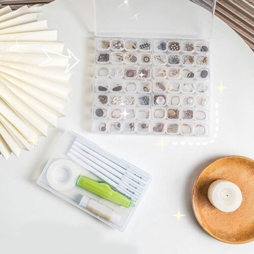 Acrylic Jewelry Storage Box Square Transparent 2