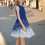 Robe d'été sans manches à sequins pour filles, avec col rond et 5