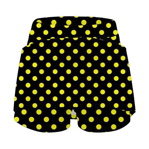 Women's athletic skort with pockets yellow 2
