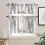 Rustic Window Valance Curtains White Wooden Pattern 3 Piece 3
