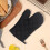 Oven Mitts Solid Color Heat Resistant Non-Slip Black 1 Pair 4