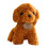 Chien en peluche Teddy marron beige 25 cm 4