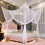 Bed Canopy Net with Skirt 4-Sided Full Coverage for Twin Bed 2