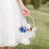 White lace flower girl baskets with silk lining 2-pack 2
