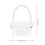 White lace flower girl baskets with silk lining 2-pack 5