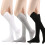 Sportsocken, mittelhoch, gestreift, 3er-Pack, Weiß 3