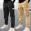 Boys Casual Cotton Cargo Pants 2-Pack Elastic Waist 2