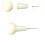 Braille Writing Pen White Comfortable Grip 1pc 6