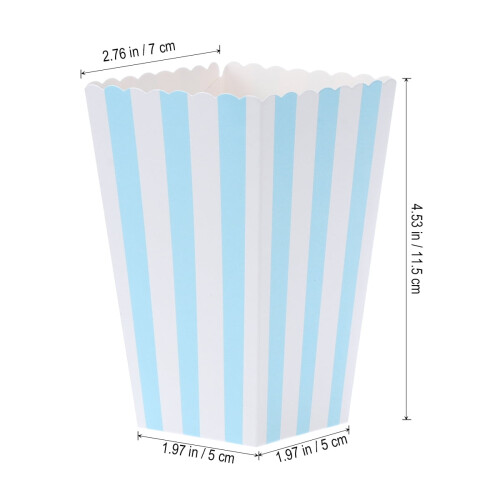 Candy Buffet Bags Blue Popcorn Carton Mini Boxes 48 Pcs 1