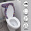 Toiletdækselsæt rundt, 2-delt med elastisk kant 3
