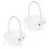 White lace flower girl baskets with silk lining 2-pack 8