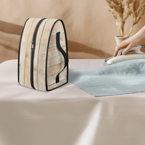 Handheld Garment Steamer Case Durable Wood-Texture Carrying 2