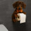3D Printed Dog Toilet Paper Holder Wall Mounted 4