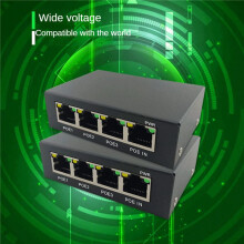 5X 4 Port Gigabit POE Extender 100/1000M Network Extender IEEE802.3Af/At Plug& for PoE NVR IP Camera