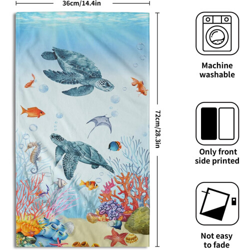 Sada 2 uterákov na ruky Ocean Sea Turtle 1