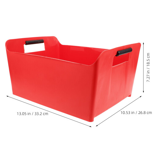 Balde de plástico portátil vermelho para bebidas (9,84 polegadas) 1