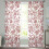 Red Boho Flower Semi-Sheer Curtains 84 inch 2 Panels 3