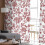 Red Boho Flower Voile Curtains 63 inch L 2 Panels 4