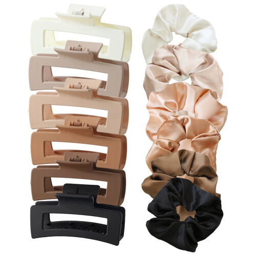 Hair Claw Clips Set Matte Non-Slip 12 Pack 2
