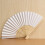 Handheld Bamboo Folding Fan White 30 Pack 2
