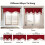 Rideaux courts double face en chenille avec passe-tringle et 5