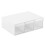 Organizer da scrivania con cassetto in plastica trasparente impilabile 2
