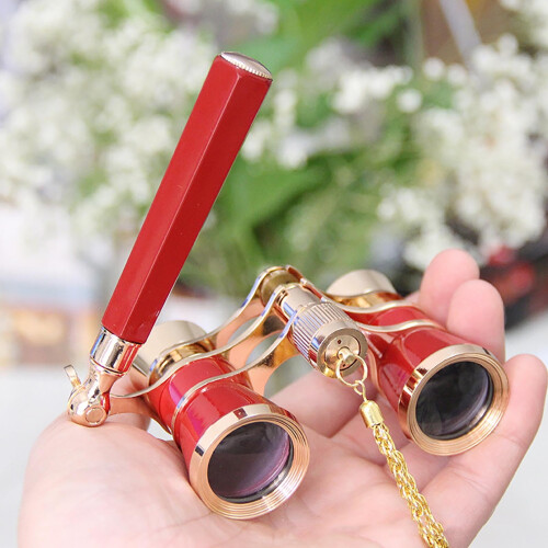 All-Metal White Opera Glasses HD Wide-Focus Binoculars 1