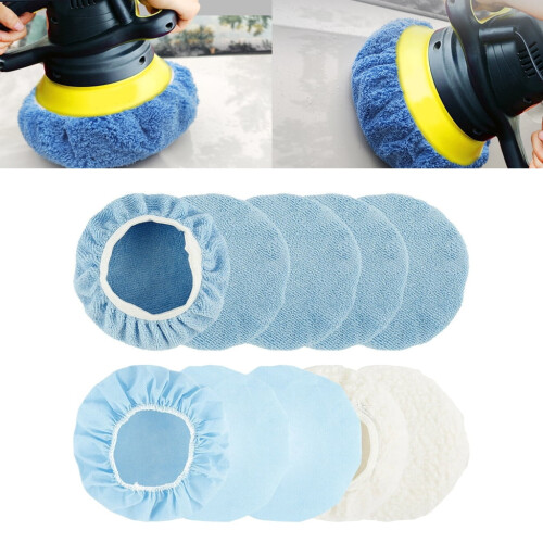 Car Polishing Bonnet Buffing Pad Microfiber Woollen Cover 1