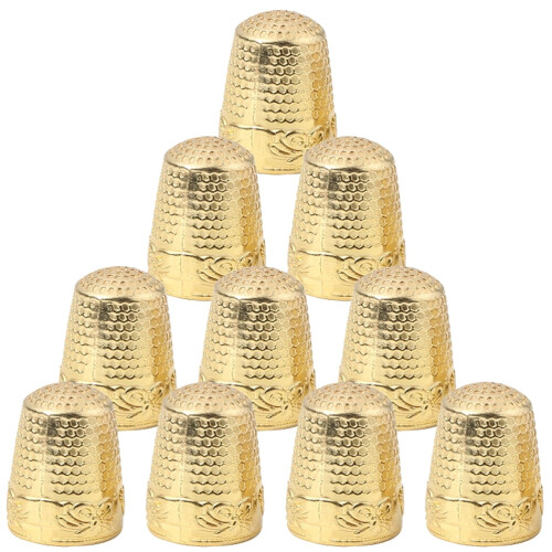 Metal Thimble Ring for Sewing Finger Protection 10 pcs 2