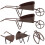 Retro Wheelbarrow Garden Utility Cart 2-Pack 8
