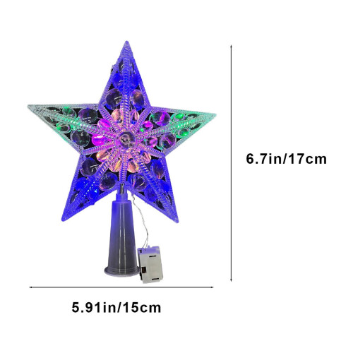 LED Christmas Star Tree Topper 6.7 Inch 2 Pack 2