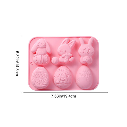Easter chocolate mold silicone bunny egg shapes 12 pcs 2