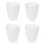 Plastic Lampshade Chandelier Shade White 4 pcs 6