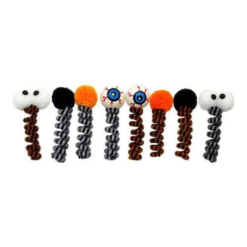 Halloween Cat Spring Toy Decorative Teaser Set 8pcs 2