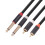 Stereo Audio Interconnect Cable Dual 1/4" TS to Dual RCA 5